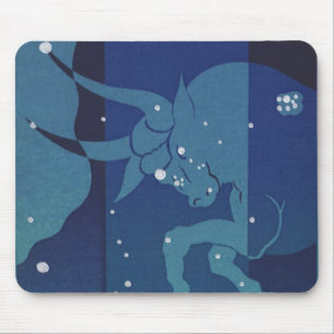 Mousepad Constelação de Touro Touro Zodíaco Vintage Astrolo
