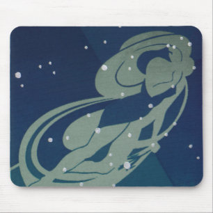 Mousepad Constelação de Virgem Zodíaco Vintage Astrologia