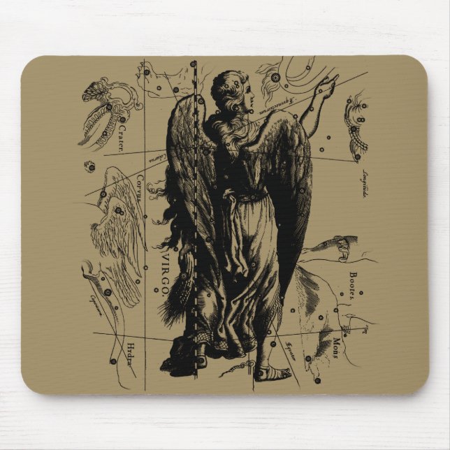 Mousepad Constelação de Virgo Zodiac Hevelius 1690 (Frente)