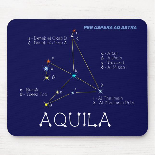 Mousepad Constelação do Hemisfério norte Aquila (Frente)