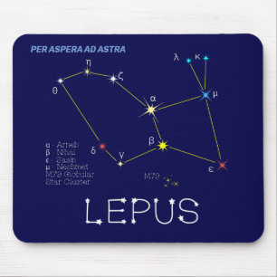Mousepad Constelação do Hemisfério Sul Lepus