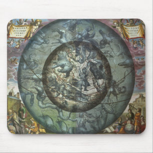 Mousepad Constelação do Norte Vintage Astronomia Celestial