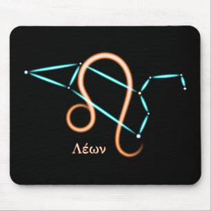 Mousepad Constelação do Zodíaco Leo Tapete de Rato