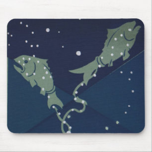 Mousepad Constelação dos peixes dos peixes da astrologia
