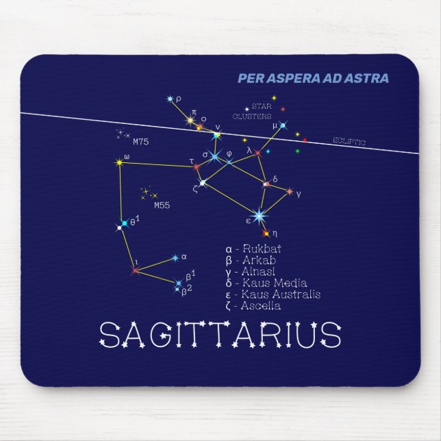 Mousepad Constelação Zodiac Sagittarius (Frente)
