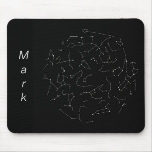Mousepad Constelações do Céu do Hemisfério norte com Nome