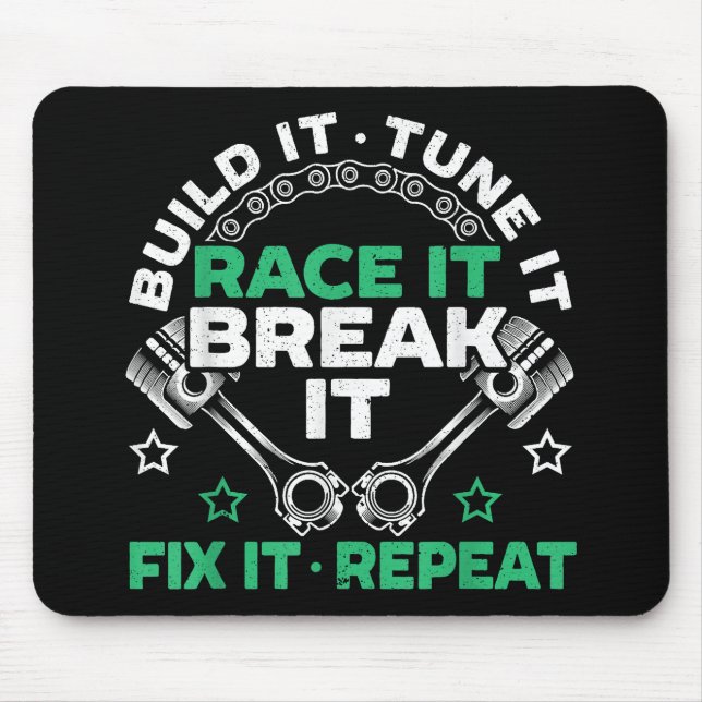 Mousepad Construa Ajuste Corra Quebre Conserte Repita Mo (Frente)