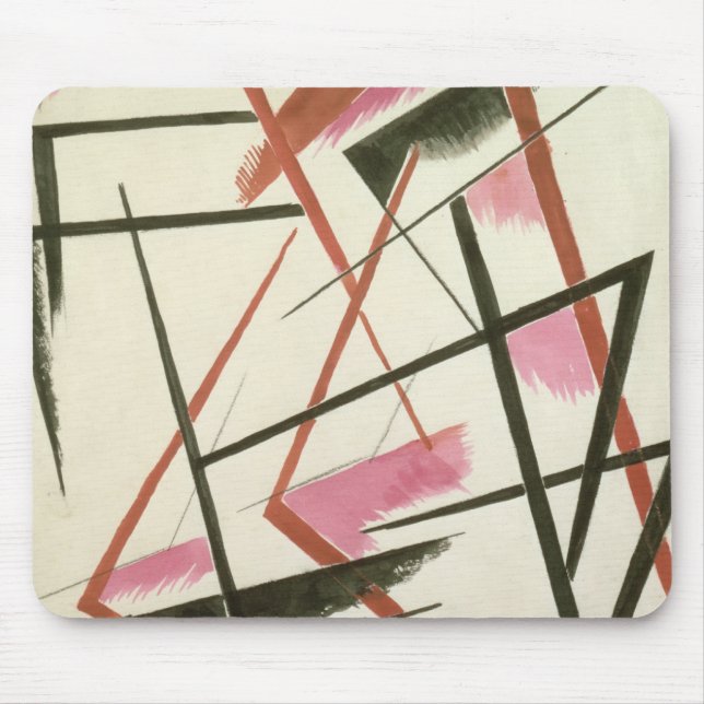 Mousepad Construção linear, c.1921 (gouache no papel) (Frente)