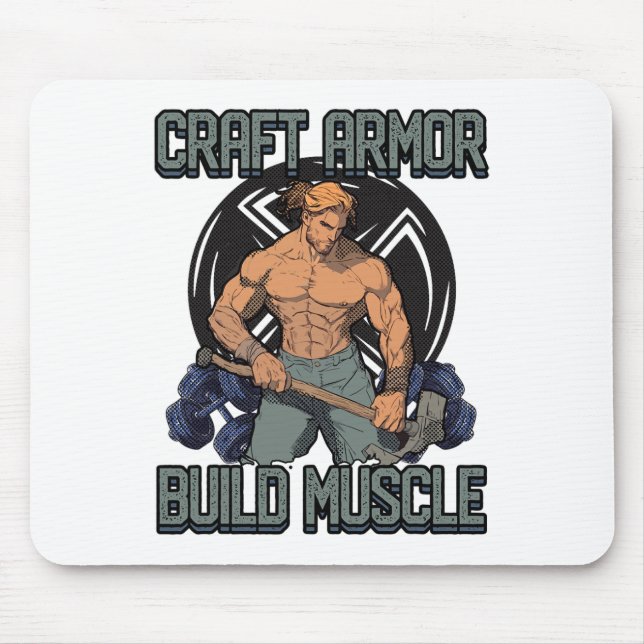 Mousepad Construir Armadura Construir Músculo Citação de Co (Frente)