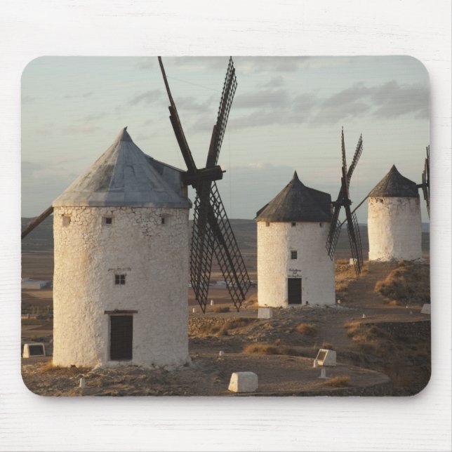 Mousepad Consuegra, antiga moinhos de vento La Mancha (Frente)