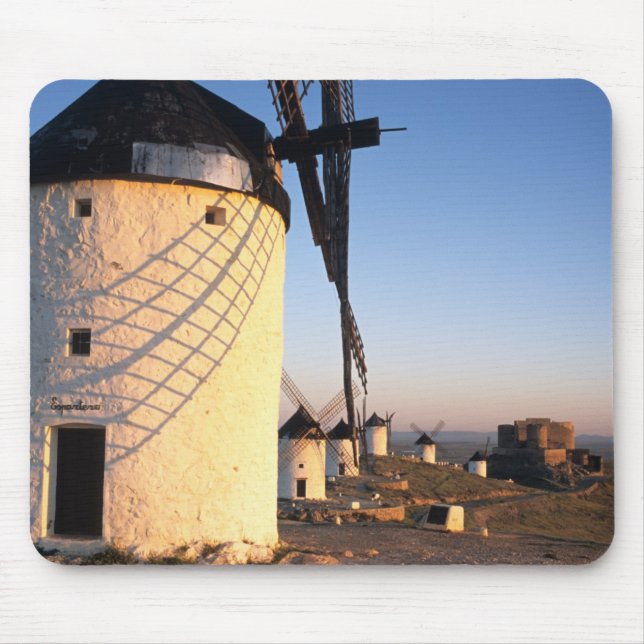 Mousepad Consuegra, La Mancha, Espanha, moinhos de vento (Frente)