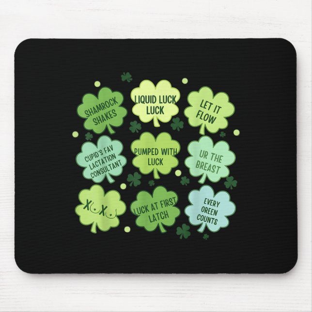 Mousepad Consultora de amamentação dia de st patrick (Frente)