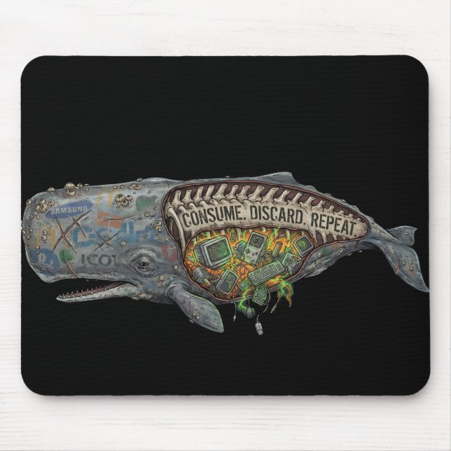 Mousepad Consuma. Descarte. Repita. – Anticonsumismo (Frente)