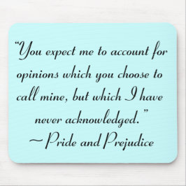 Mousepad Conta de Opiniões da Citação de Jane Austen