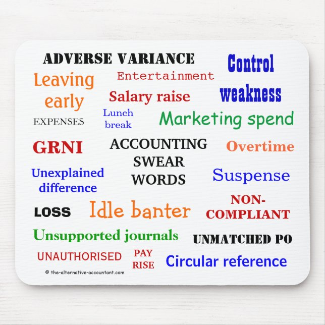 Mousepad CONTABILISTA PALAVRAS DOCE Enrugador Contador Engr (Frente)