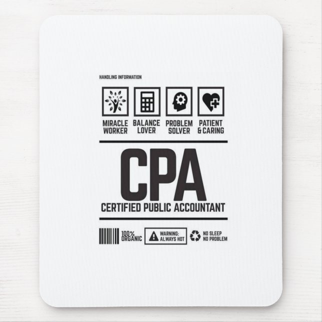 Mousepad contabilista público certificado-CPA (Frente)