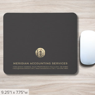 Mousepad Contador de Destaque Dourado de Cinzas Elegante