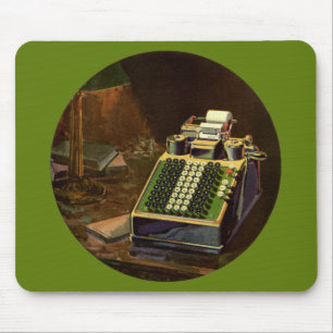 Mousepad Contador do negócio do vintage, máquina de