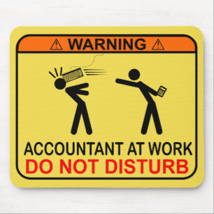 MOUSEPAD CONTADOR NO TRABALHO - NÃO PERTURBE