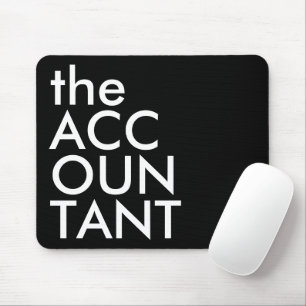 Mousepad Contador Preto Branco Negrito Tipografia Finanças