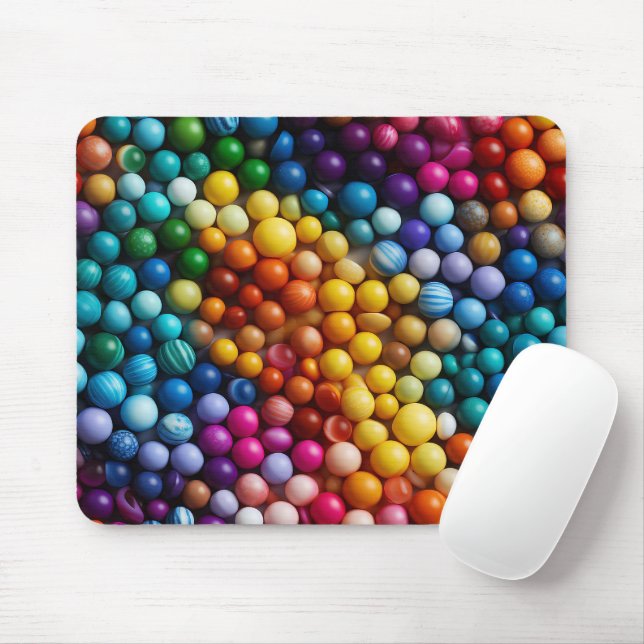 MOUSEPAD CONTAS DE PLÁSTICO VIVAMENTE COLORIDAS (Com mouse)