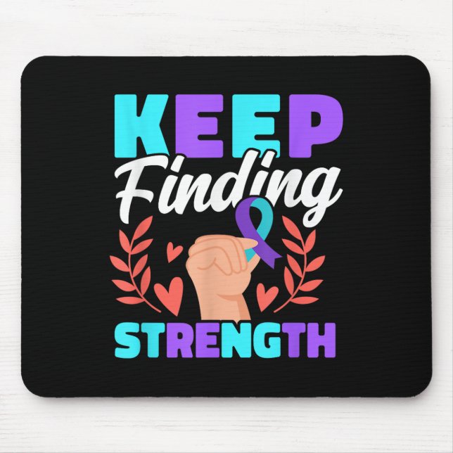 Mousepad Continue Encontrando Força Conscientização da Depr (Frente)