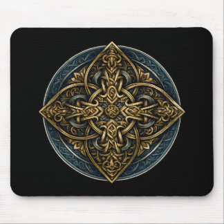 Mousepad Continuum de Nó Dourado — Celta Ornamentado