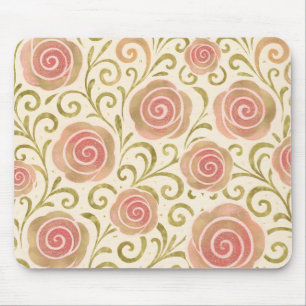 Mousepad Conto de Fadas Rosa e Dourado Rosas de Princesa