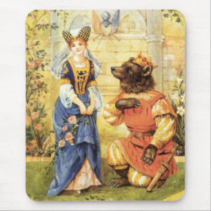 Mousepad Conto de Fadas Vintage, A Bela e a Fera