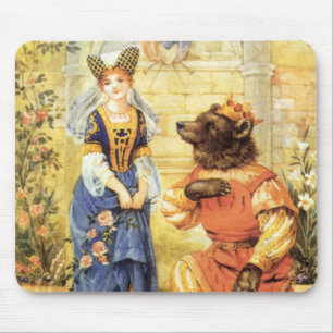 Mousepad Conto de Fadas Vintage, A Bela e a Fera