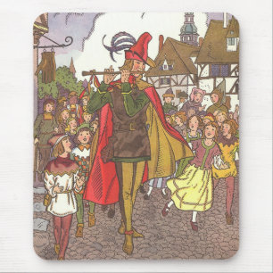 Mousepad Conto de Fadas Vintage Flautista de Hamelin por Ha