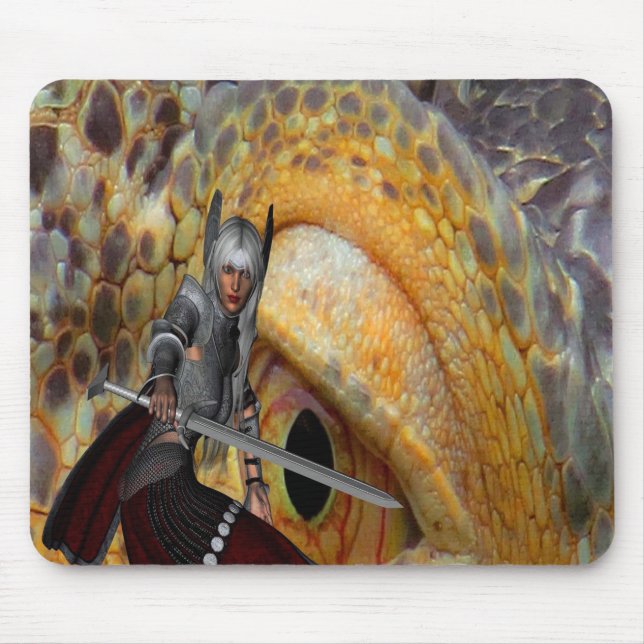 Mousepad Conto Popular de Dragão Fantasia (Frente)