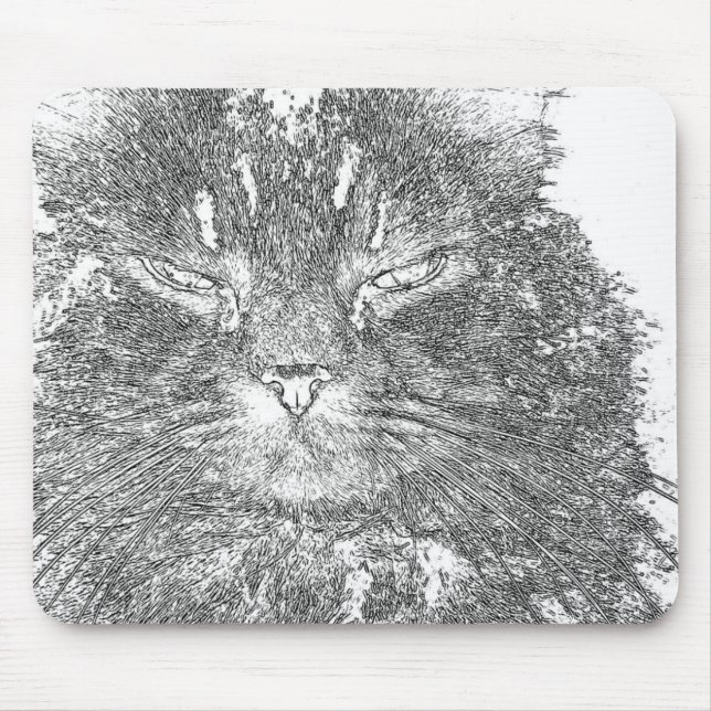 Mousepad contorno de gato (Frente)