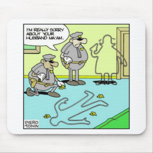 Mousepad Contorno de Giz Presentes Engraçados da Polícia &
