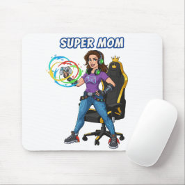 Mousepad Controlador de Jogo Cartoon Super Mãe Gamer