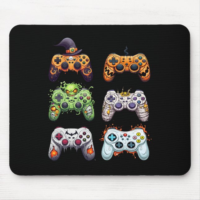Mousepad Controladores de Jogos da Mummy Zombie do Hallowee (Frente)
