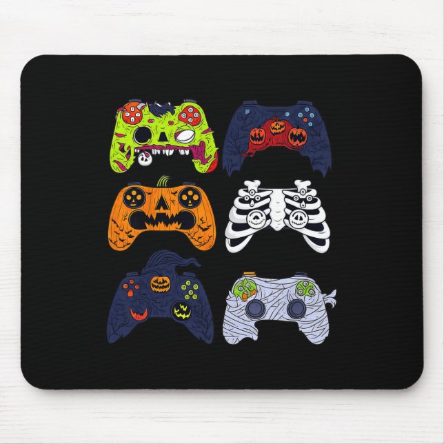 Mousepad Controladores de Jogos do Skeleton do Halloween Zo (Frente)