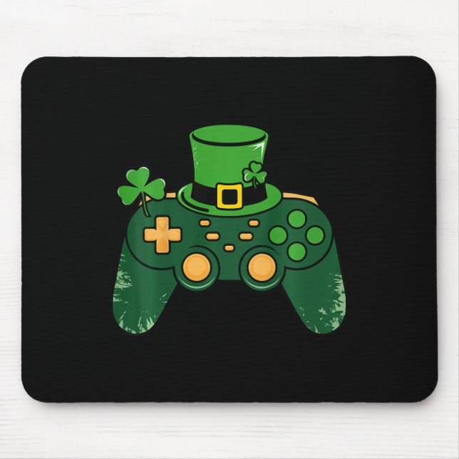 Mousepad Controle de Jogo para Crianças Dia de São Patrício (Frente)