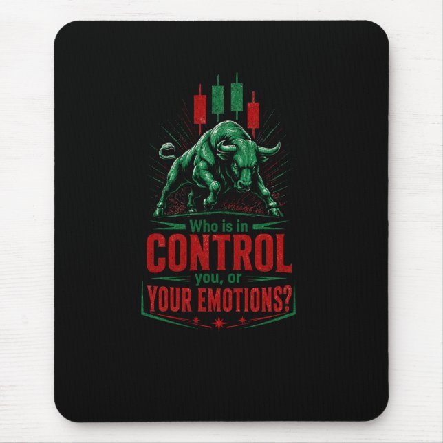 Mousepad Controle Suas Emoções Touro Mentalidade de Negocia (Frente)