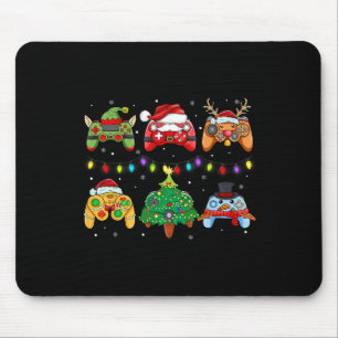 Mousepad Controles de jogo do Papai Noel Elfo Boneco de Nev