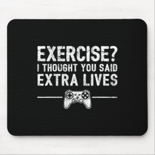 Mousepad Controles de Video Game Engraçados Vidas Extras Jo