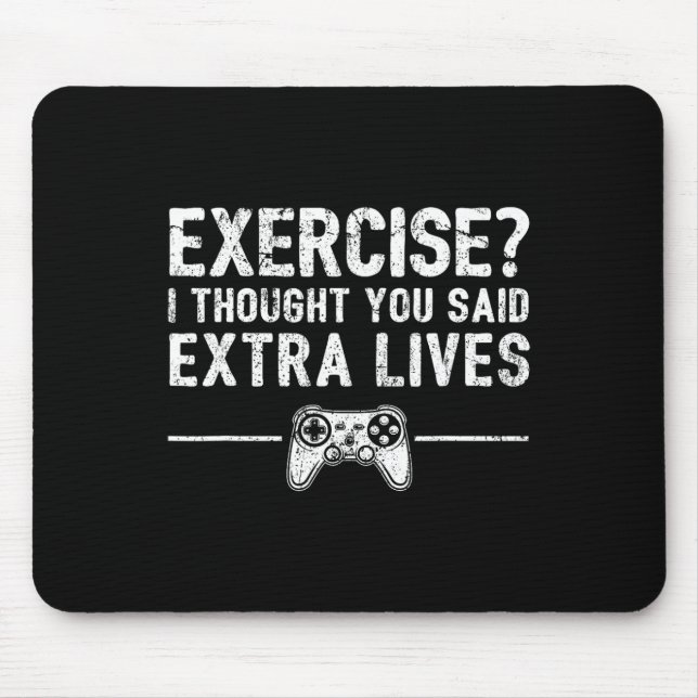 Mousepad Controles de Video Game Engraçados Vidas Extras Jo (Frente)