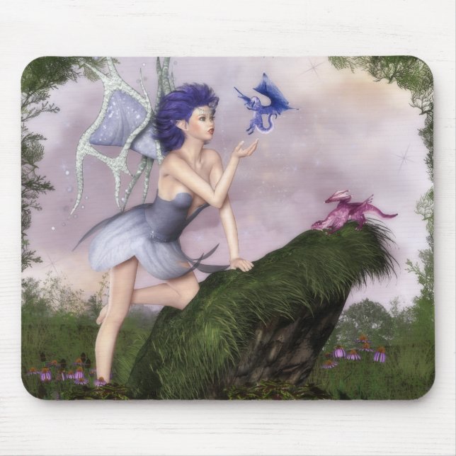 Mousepad Conversações feericamente: Dragões (Frente)