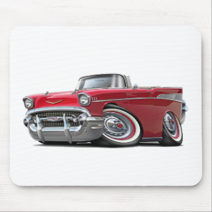 Mousepad Convertible 1957 vermelho de Chevy Belair