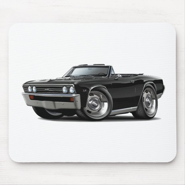 Mousepad Convertible 1967 preto de Chevelle (Frente)