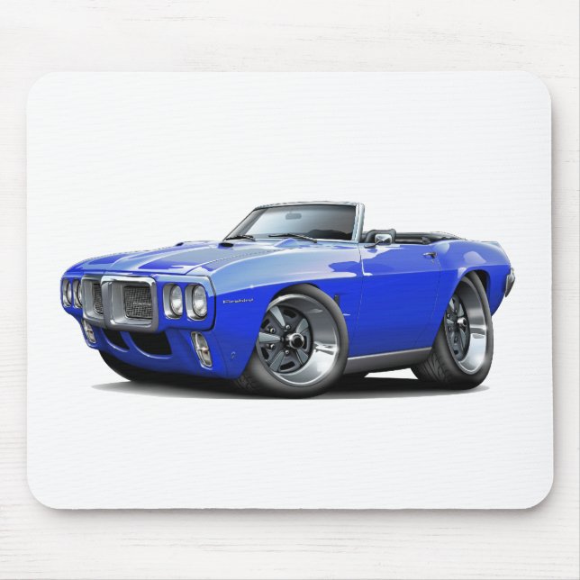 Mousepad Convertible 1969 azul de Firebird (Frente)