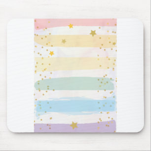 Mousepad convite de aniversário,arco-íris