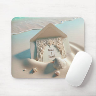 Mousepad Convite De Casamento Na Areia De Praia