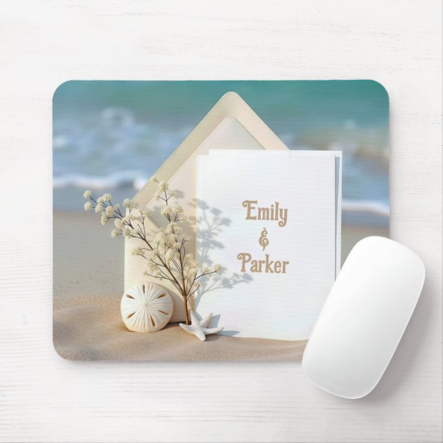 Mousepad Convite de Praia Com Estrela do Mar (Com mouse)