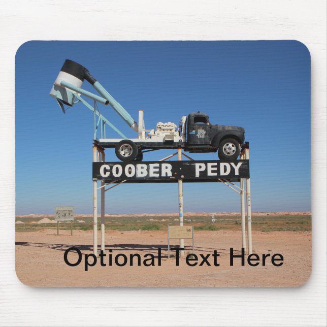 Mousepad Coober Pedy Outback Austrália Foto de Souvenir (Frente)